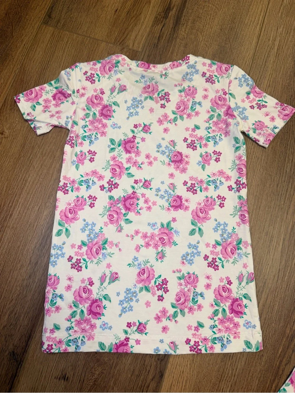 Angel Dear Little Roses Bamboo Pajama Set Girls 5-6Y Pink Floral Quiet Luxury